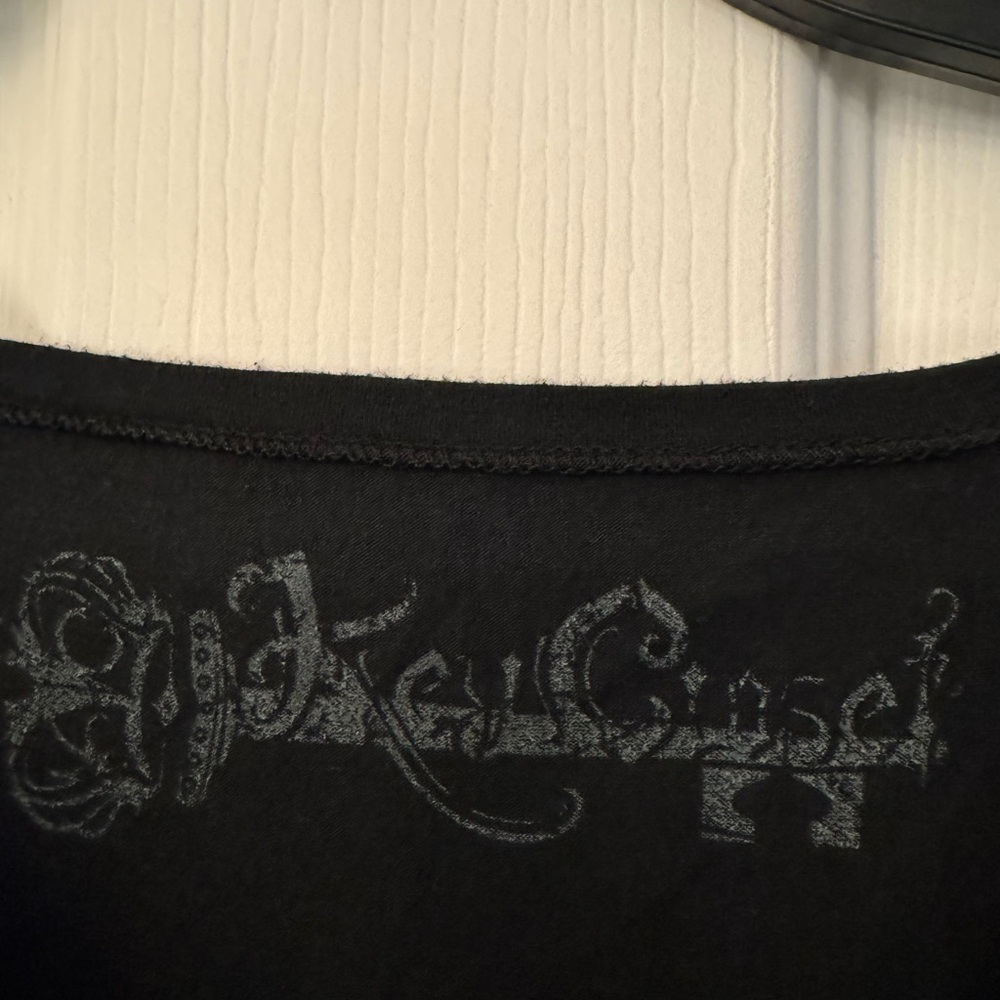 Key Closet Swarovski Studded Horse Short Sleeve Womens Black Size Medium & Small - Picture 10 of 11